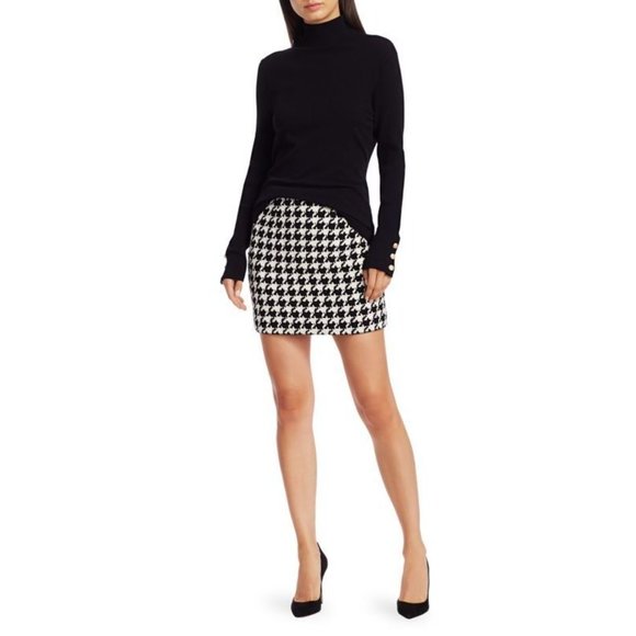 L'AGENCE Livia Houndstooth Mini Skirt - Picture 3 of 13